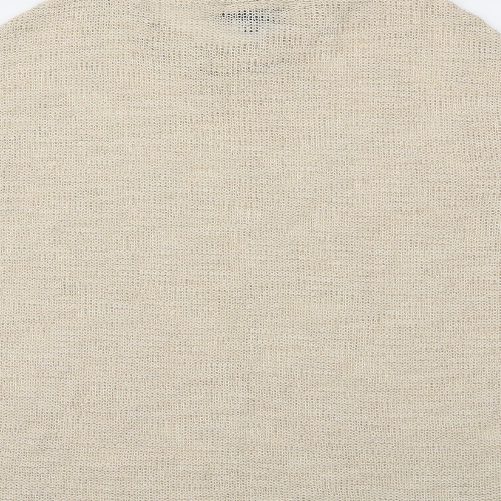 Topshop Womens Beige   Basic T-Shirt Size 10