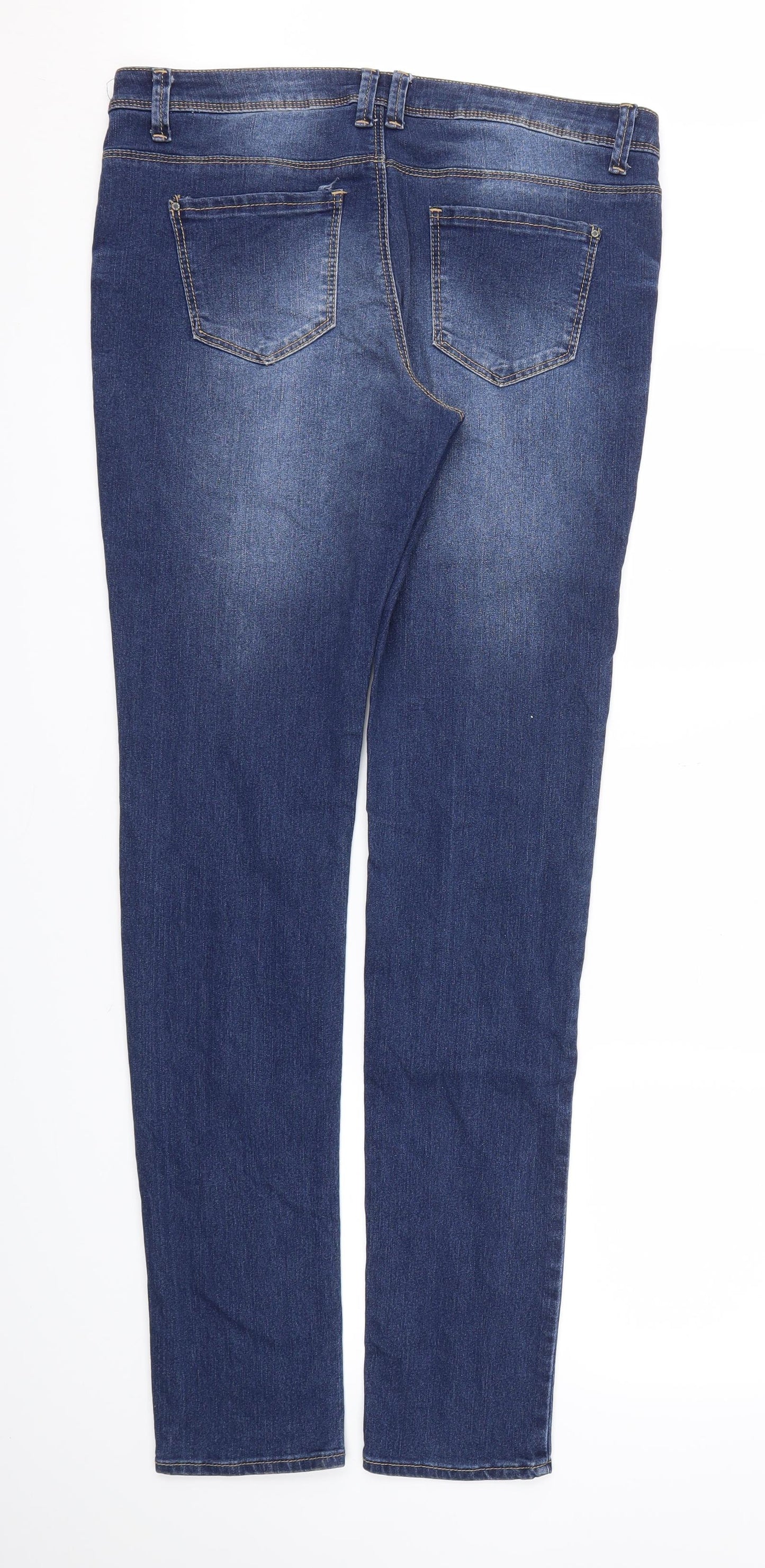 DENIM &CO  Womens Blue   Straight Jeans Size 14 L34 in