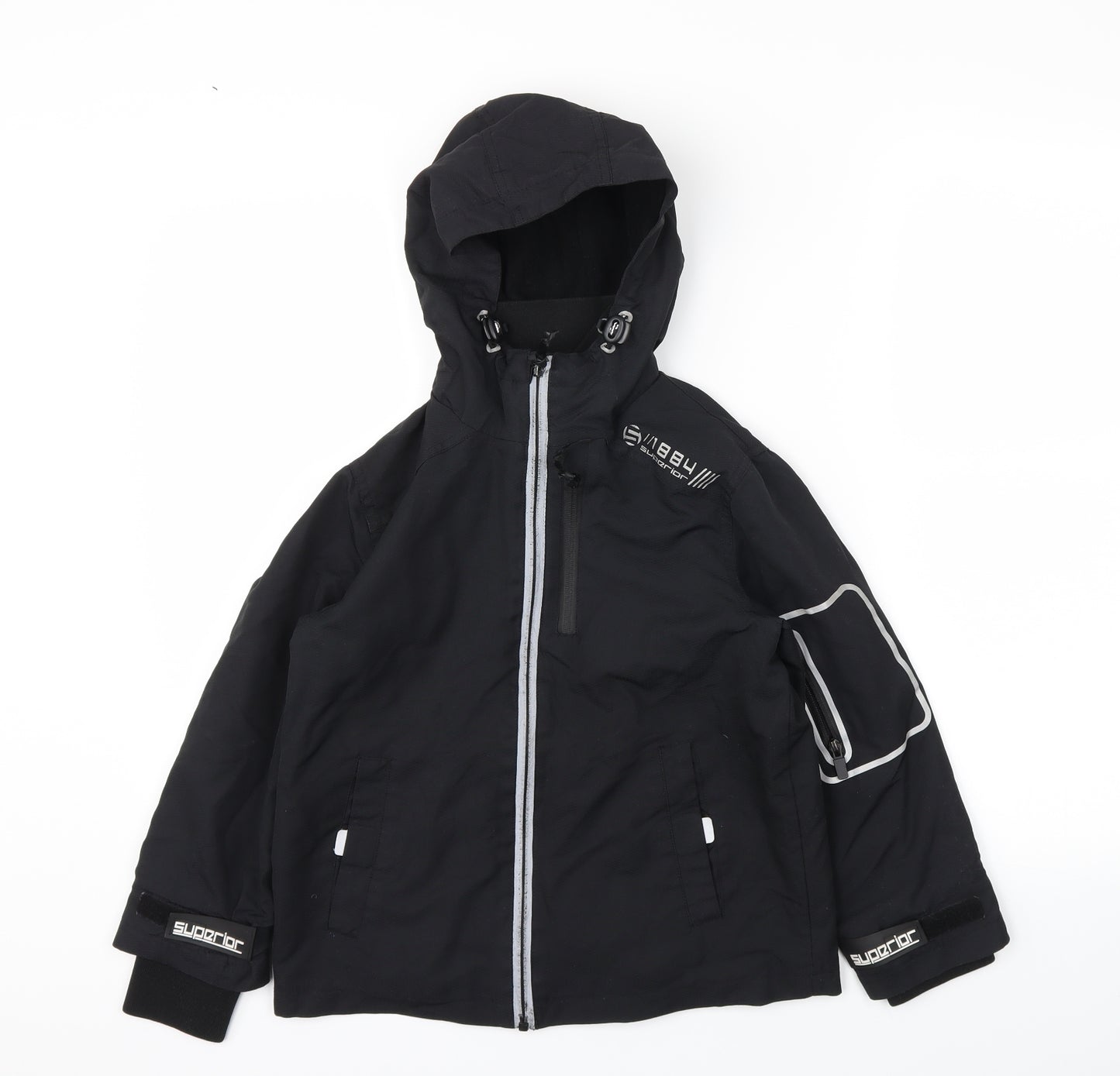 Superior Boys Black   Basic Coat Coat Size 7-8 Years