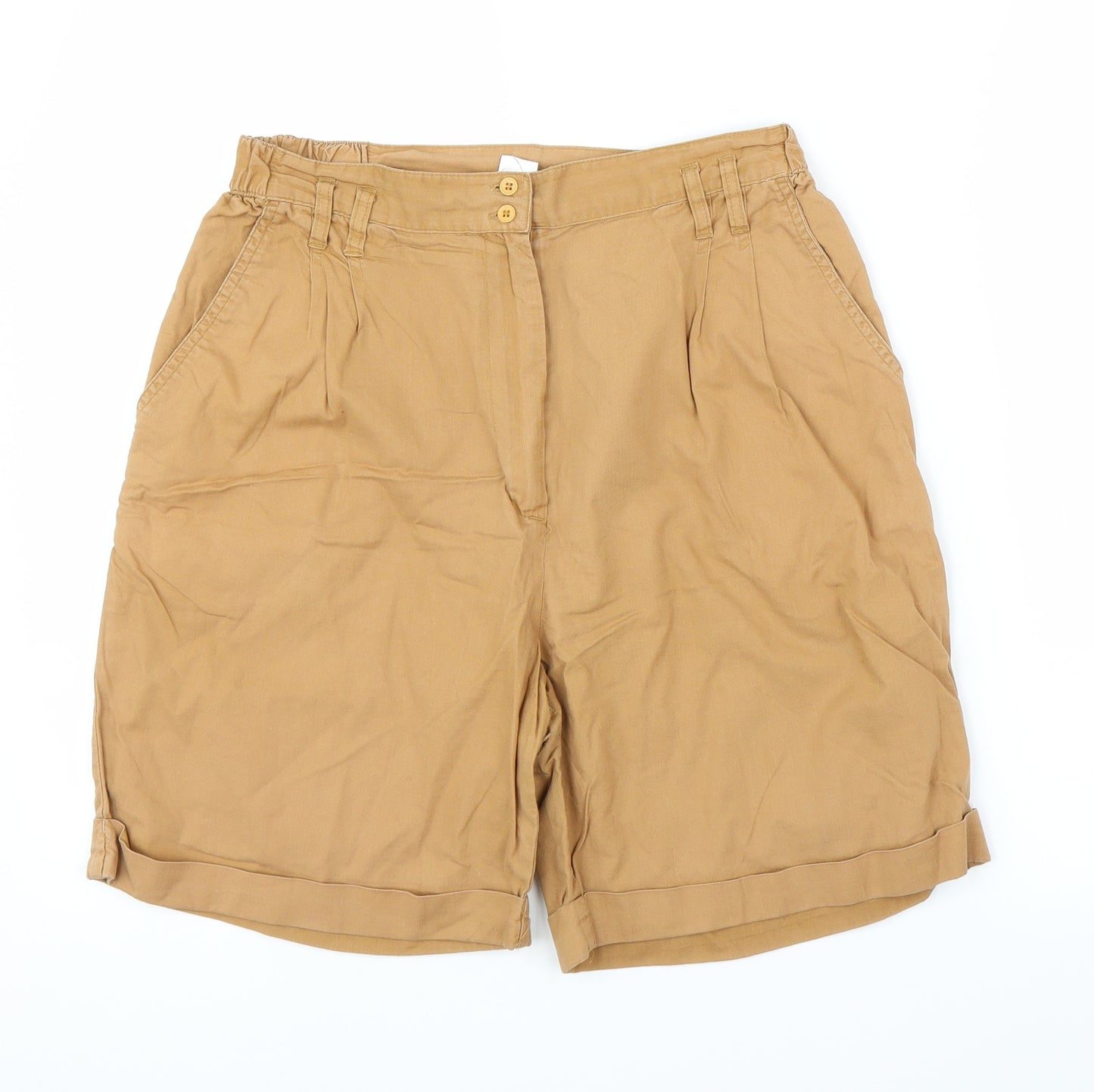 Preworn Womens Beige   Paperbag Shorts Size 14