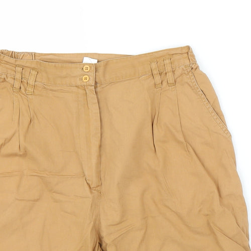 Preworn Womens Beige   Paperbag Shorts Size 14