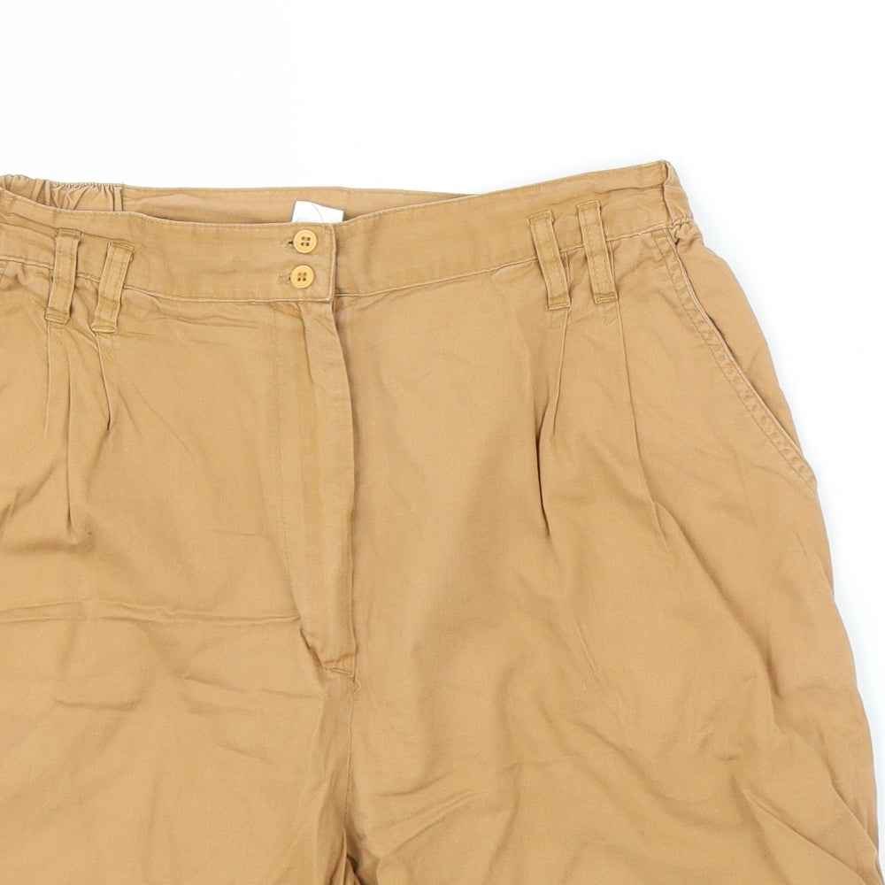 Preworn Womens Beige   Paperbag Shorts Size 14