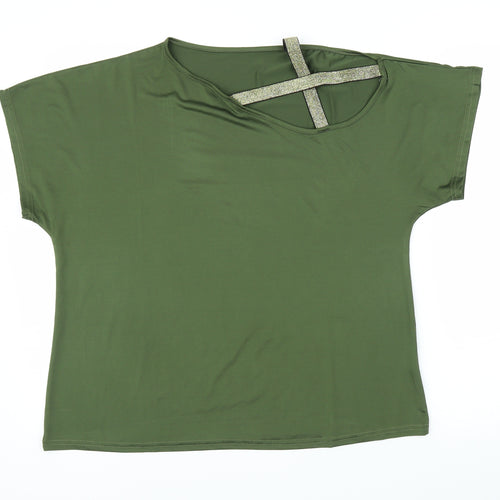 Preworn Womens Green   Basic Blouse Size 2XL