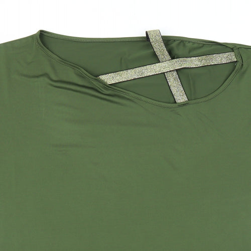 Preworn Womens Green   Basic Blouse Size 2XL
