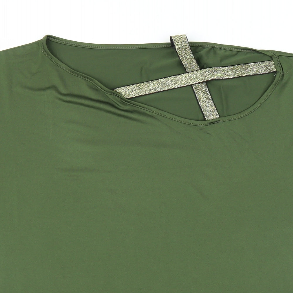 Preworn Womens Green   Basic Blouse Size 2XL