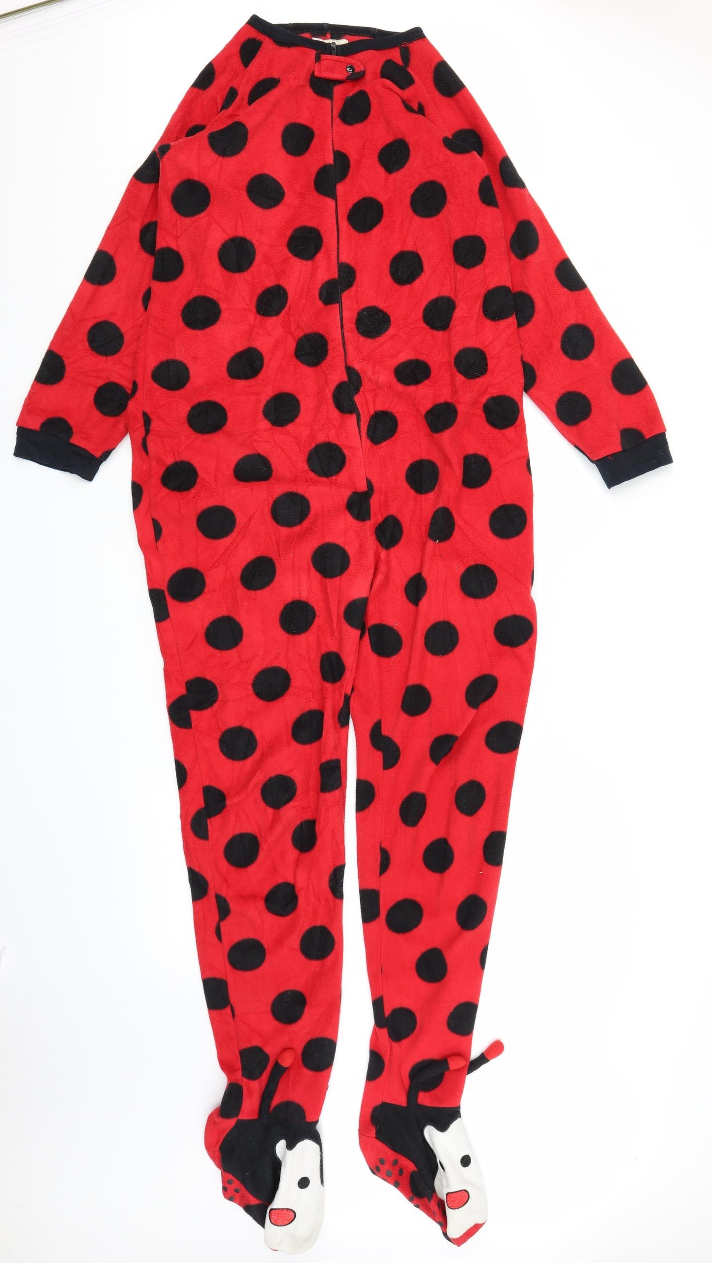 Primark Womens Red Polka Dot  Chemise One Piece Size 8  - Ladybird Onesie