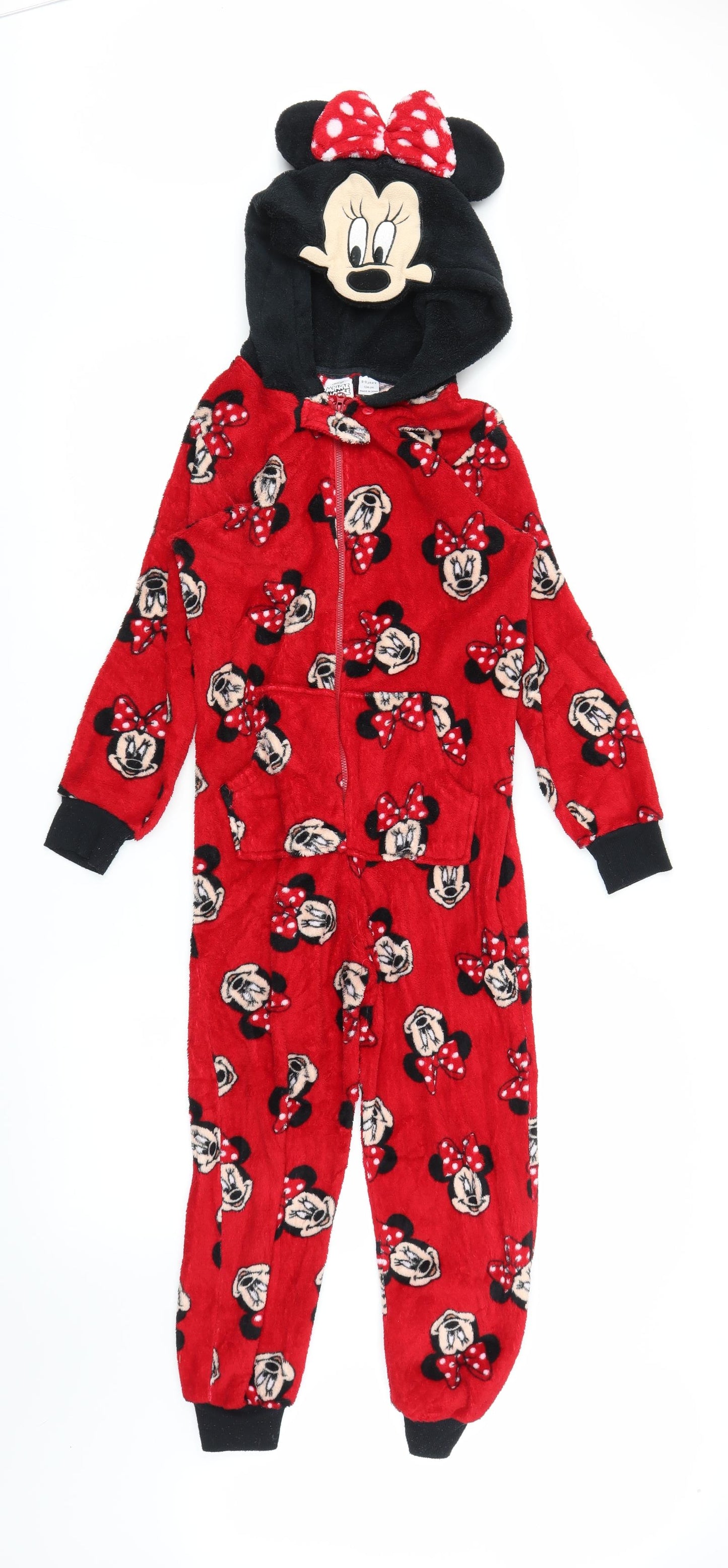 Disney Girls Red Solid  Capri One Piece Size 8-9 Years  - Minnie Mouse