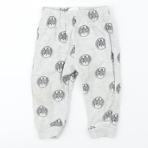 Batman Boys Grey   Sweatpants Leggings Size 9 Months