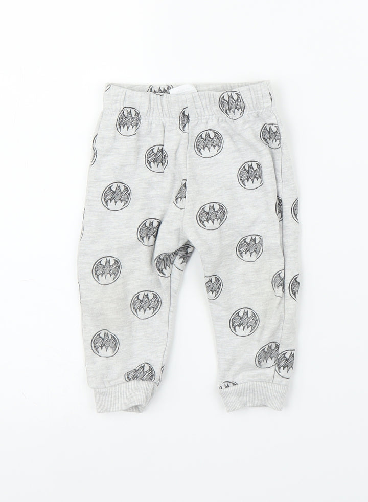 Batman Boys Grey Sweatpants Leggings Size 9 Months