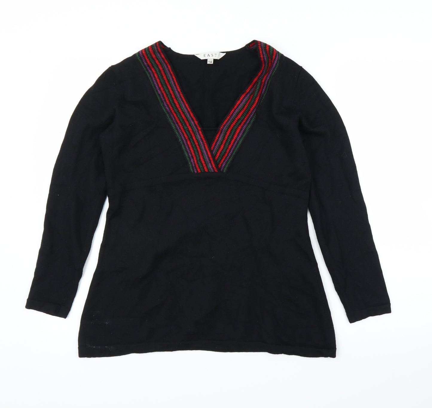 EAST Womens Black   Tunic Jumper Size 14