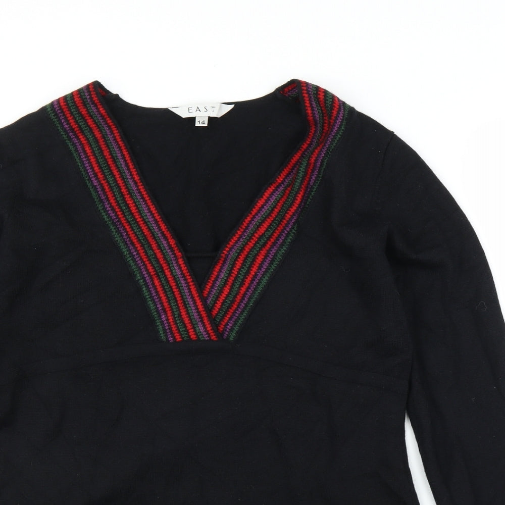 EAST Womens Black   Tunic Jumper Size 14