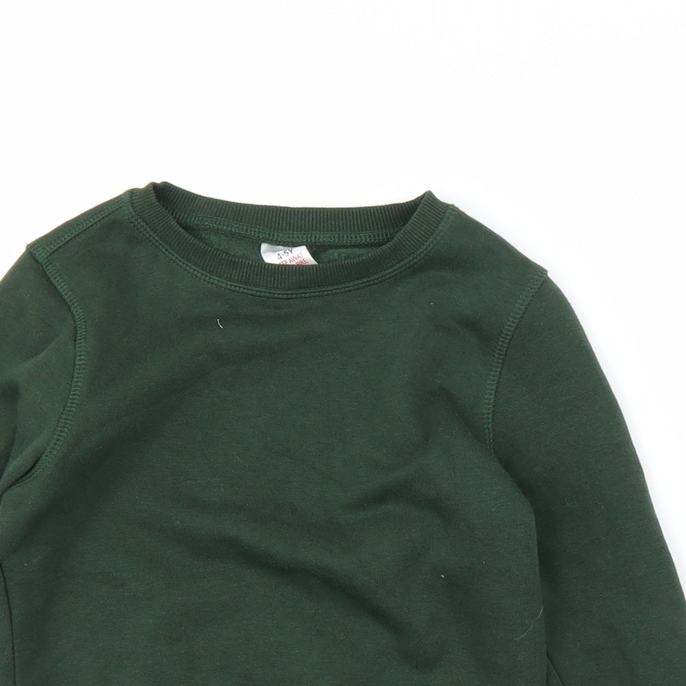 F&F Boys Green   Pullover Jumper Size 4-5 Years