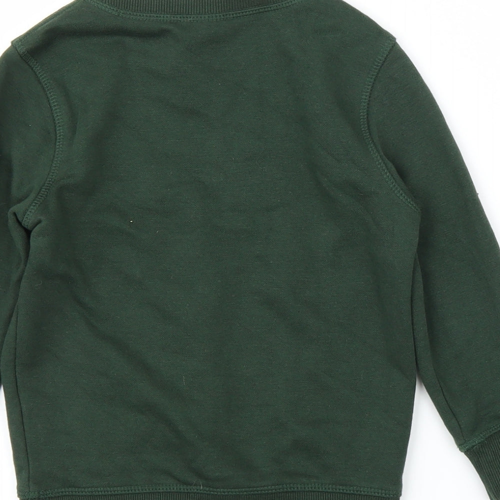 F&F Boys Green   Pullover Jumper Size 4-5 Years