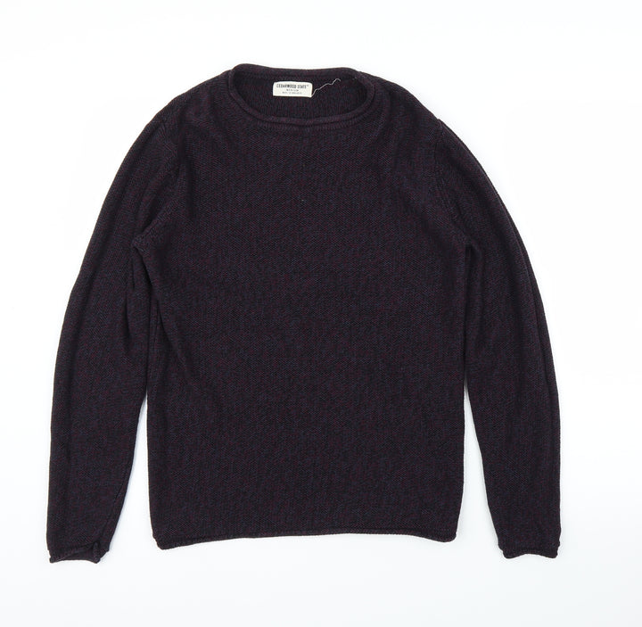 Cedar Wood State Mens Purple Pullover Jumper Size M