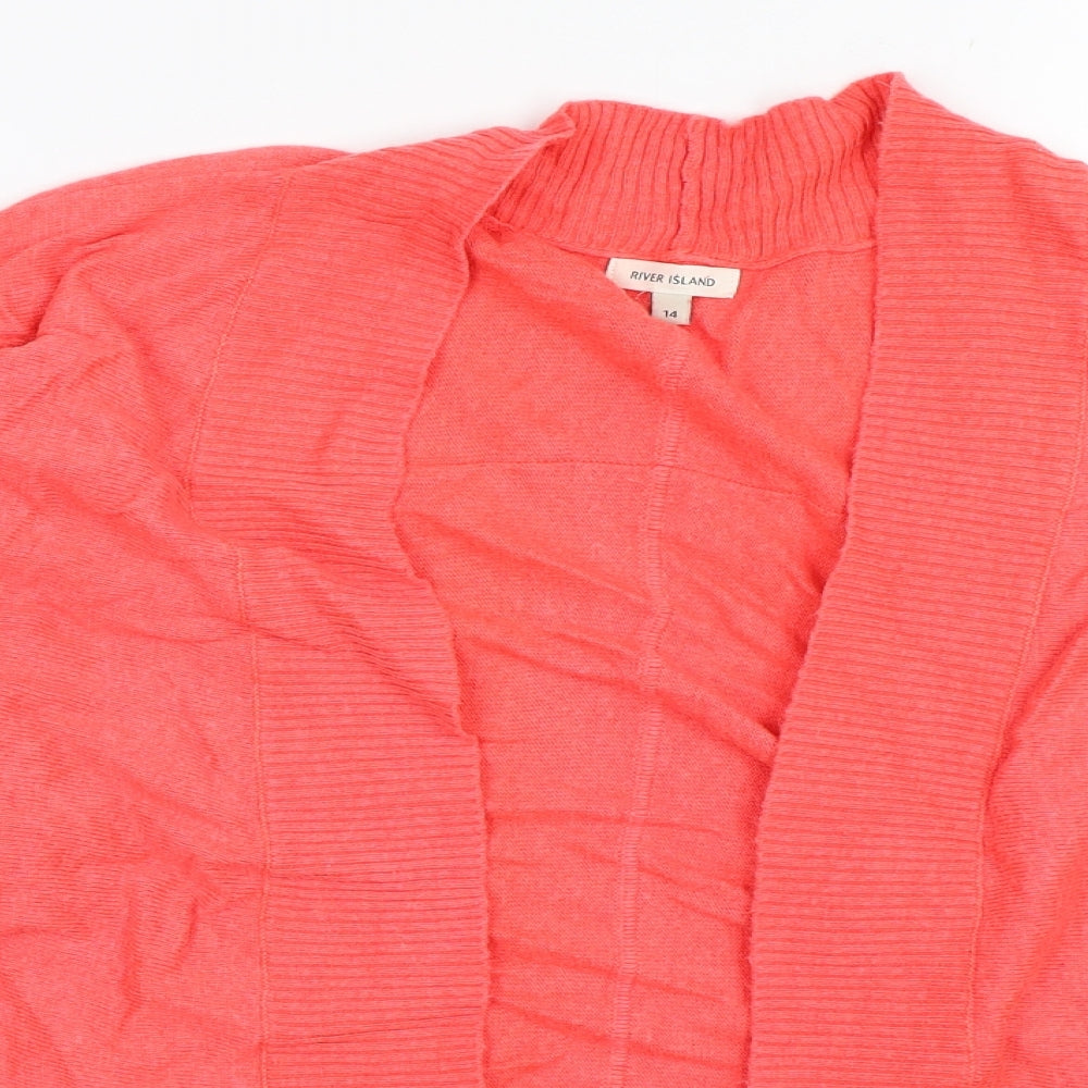 River Island Womens Orange   Cardigan Jumper Size 14