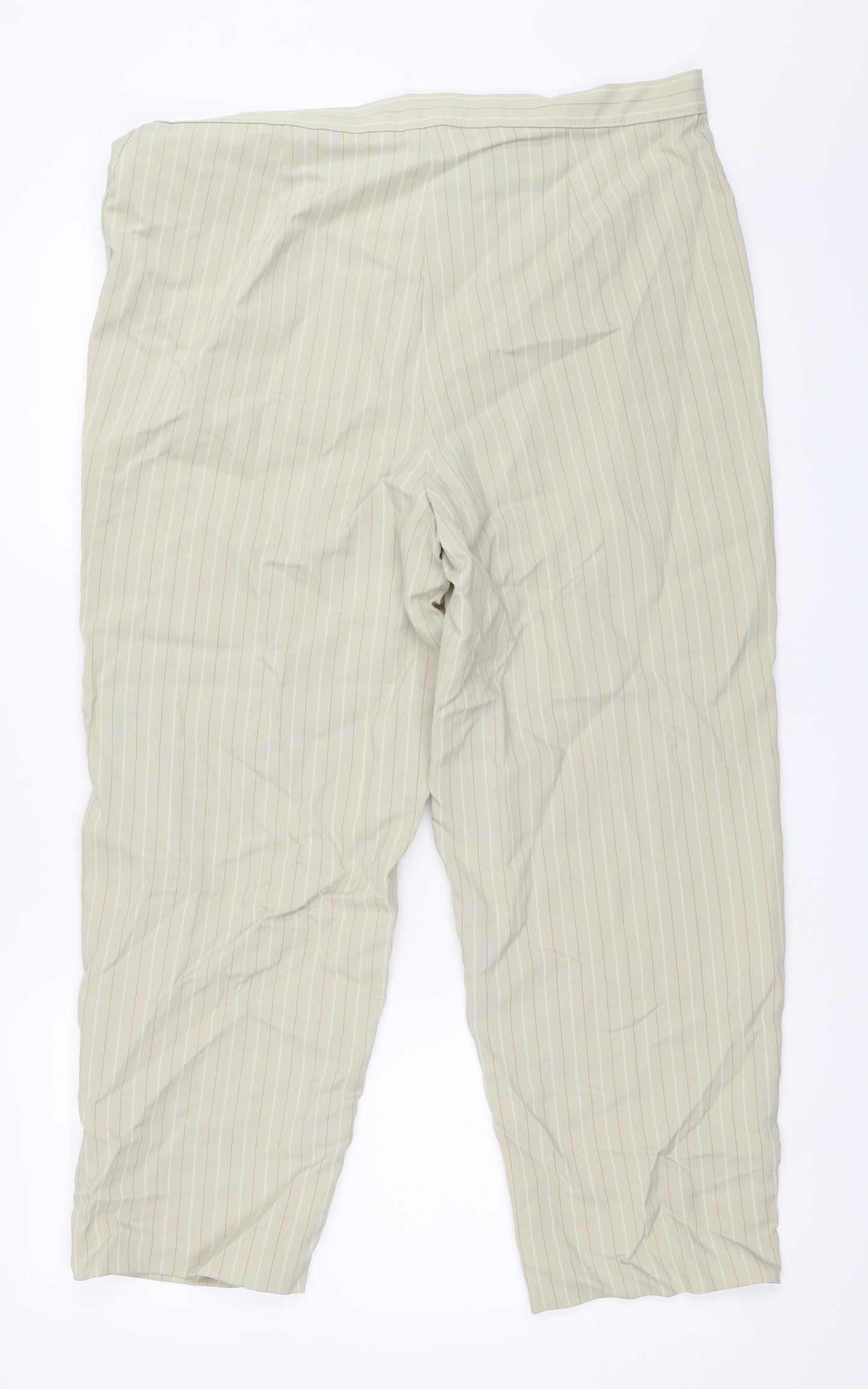 Slimma Womens Beige   Trousers  Size 18 L25 in