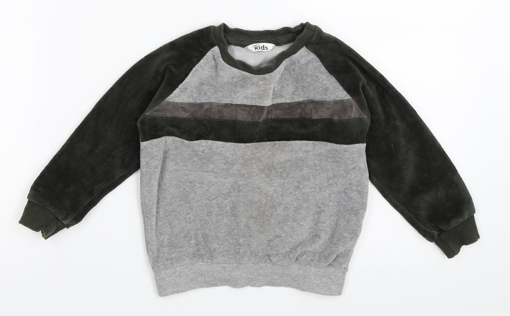 M&Co Boys Grey Pullover Sweatshirt Size 2-3 Years