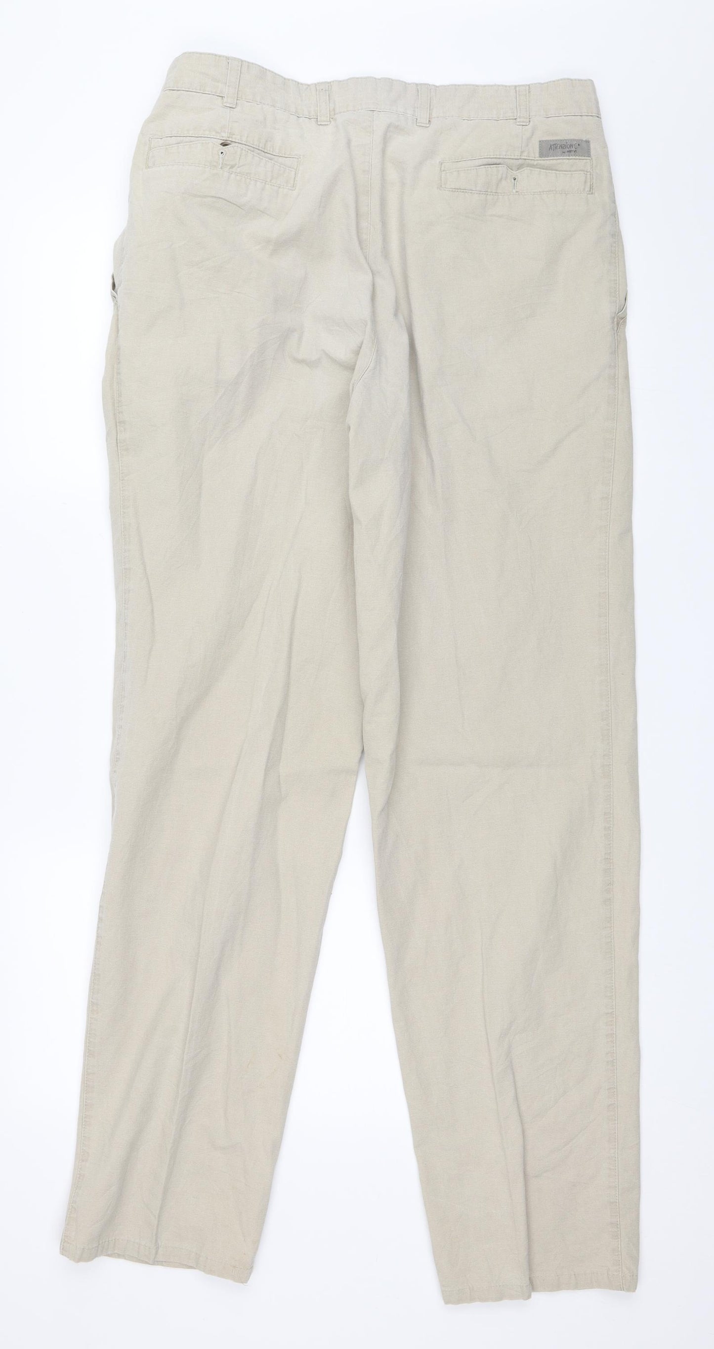Meyer Mens Beige   Trousers  Size 34 in L34 in