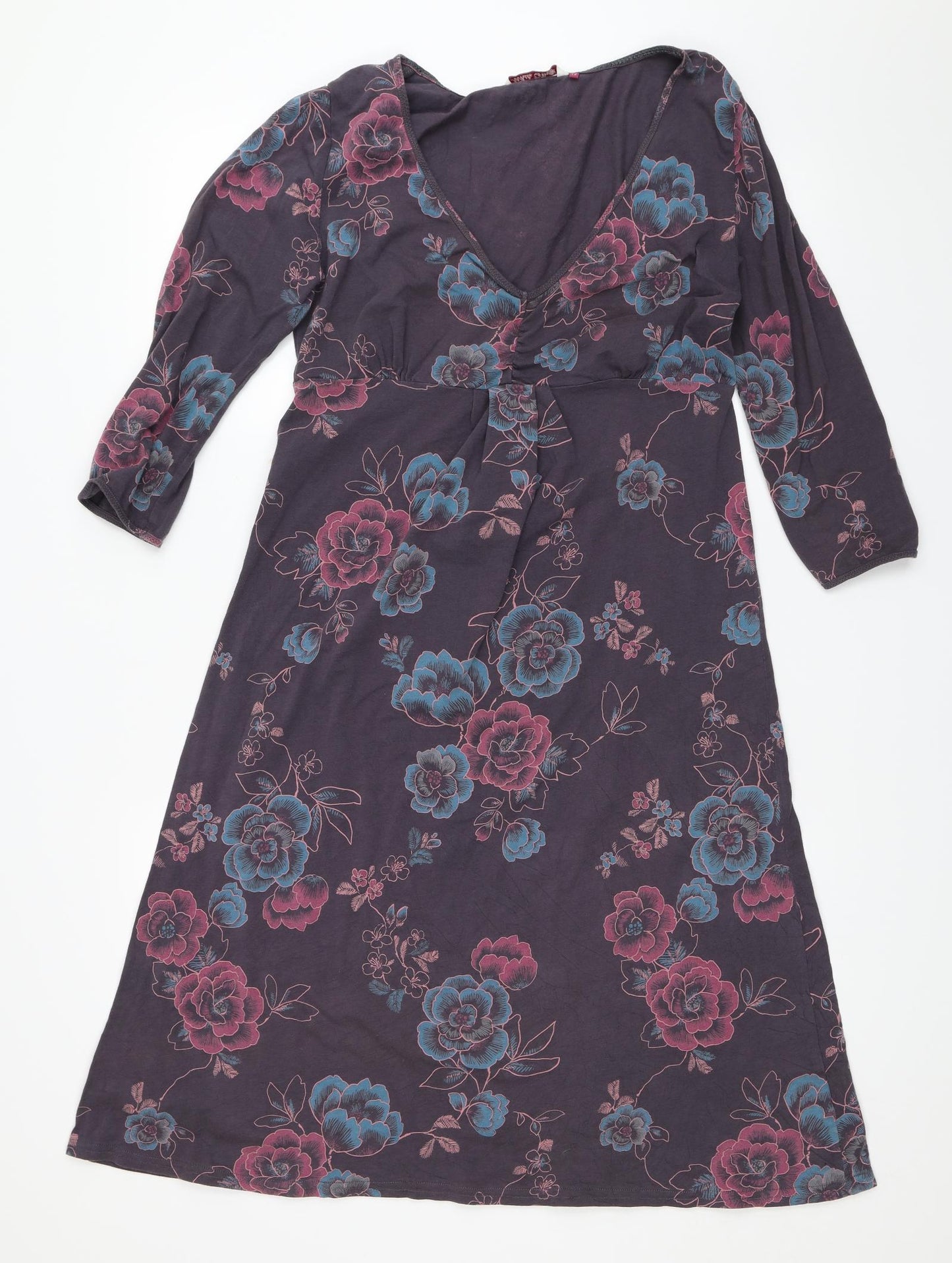 White Stuff Womens Grey Floral  Fit & Flare  Size 12