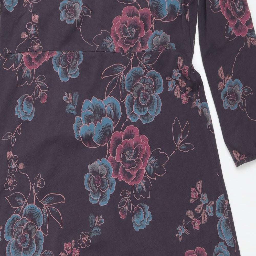 White Stuff Womens Grey Floral  Fit & Flare  Size 12