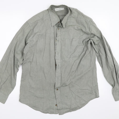 NEXT Mens Green    Button-Up Size 15.5