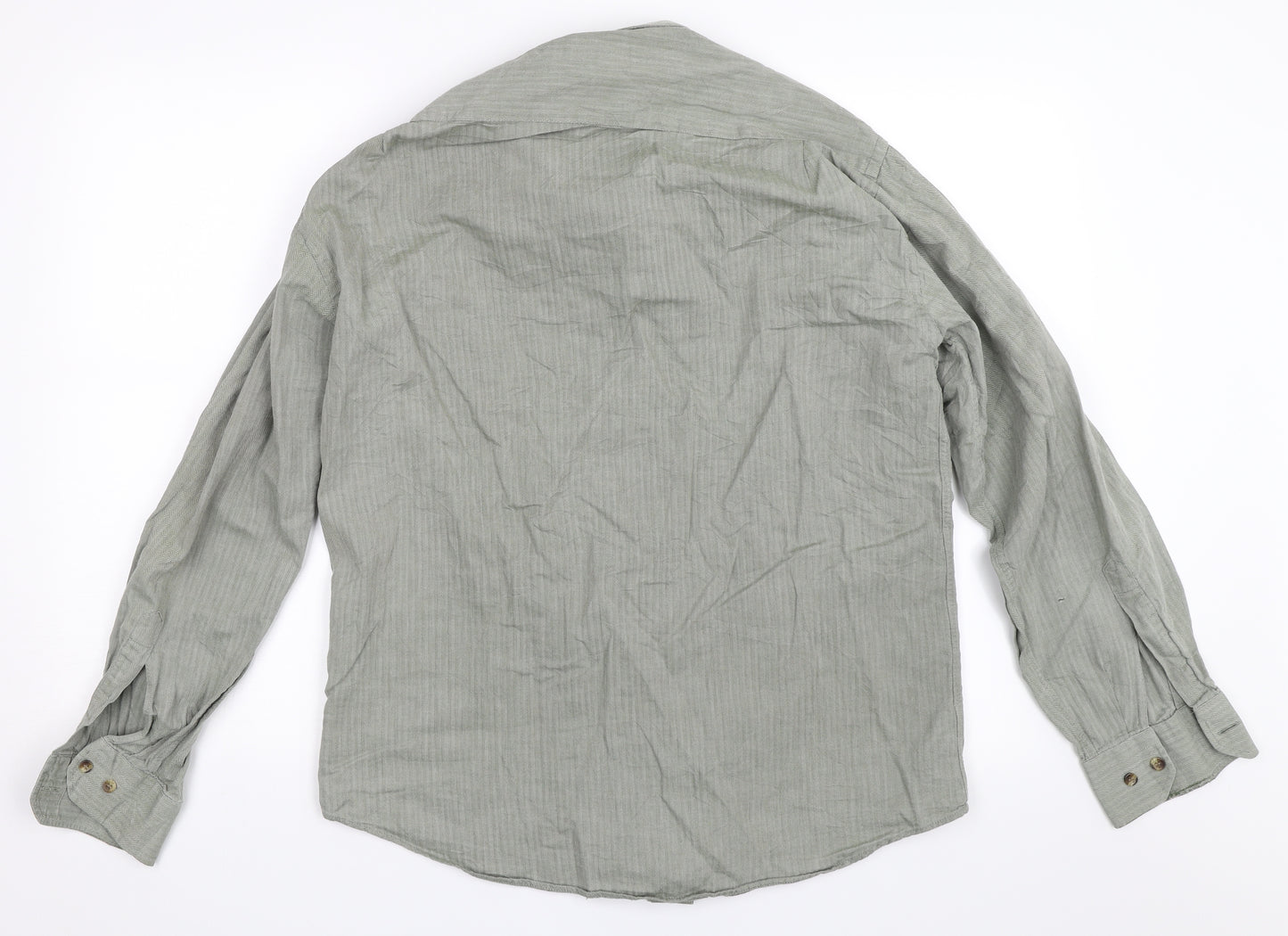 NEXT Mens Green    Button-Up Size 15.5