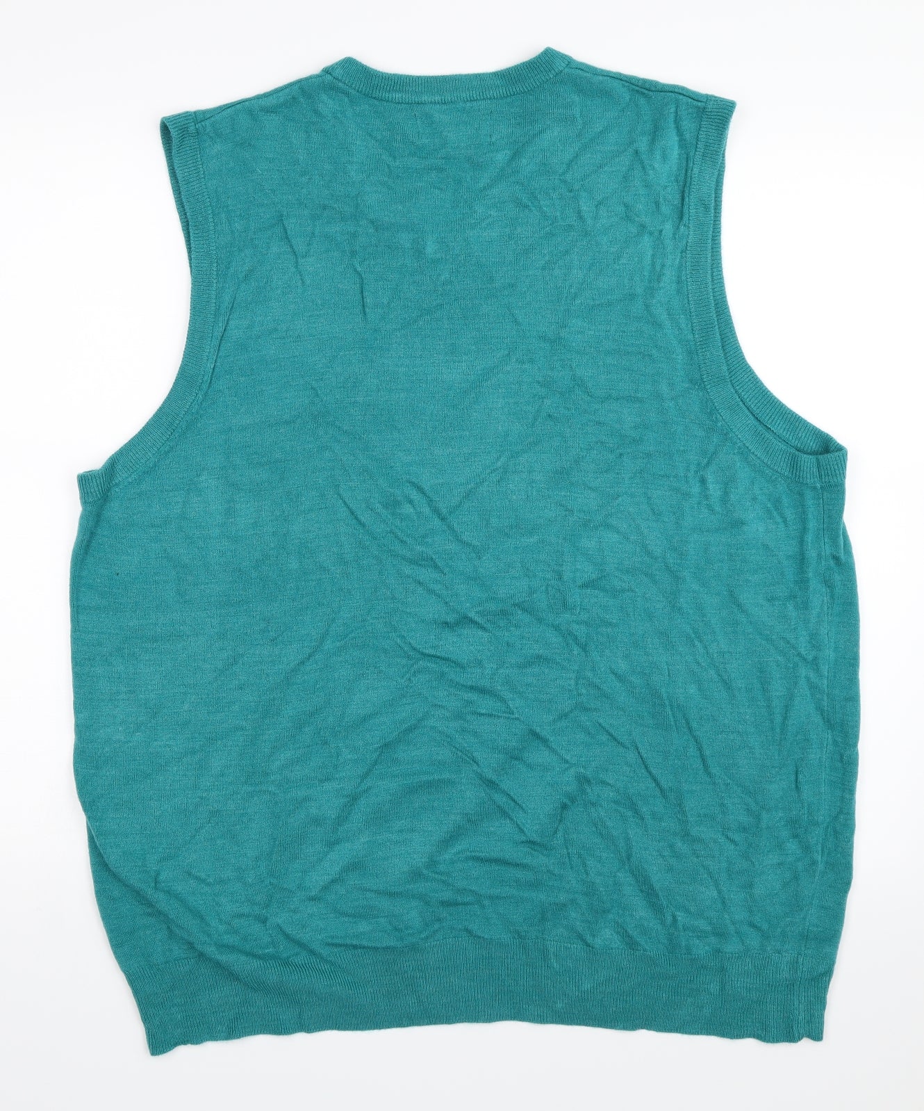 Atlantic Bay Mens Blue   Vest Jumper Size 2XL