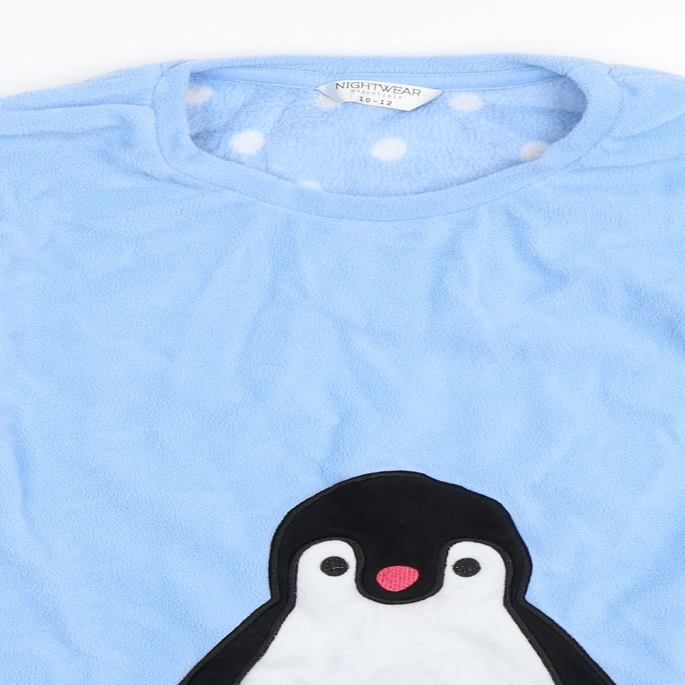 Preworn Womens Blue Solid  Top Pyjama Top Size 10  - penguin