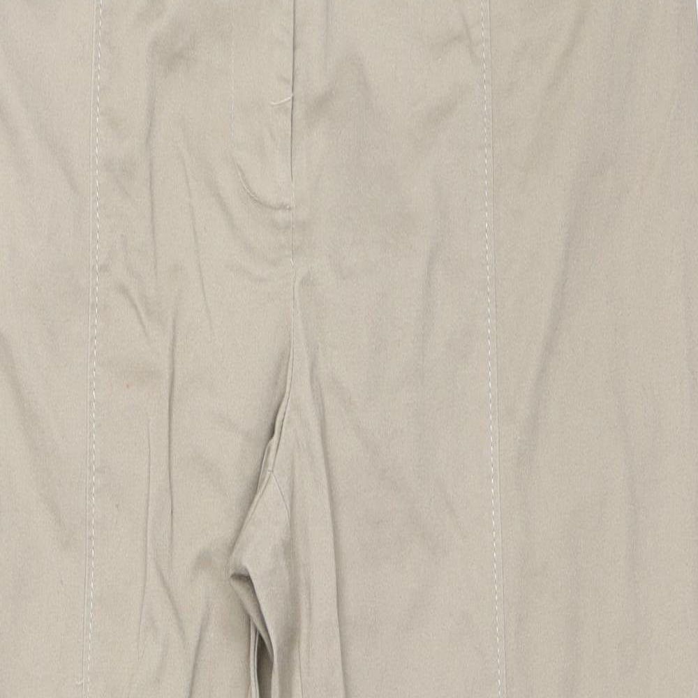 M&Co Womens Beige   Cropped Trousers Size 10 L23 in