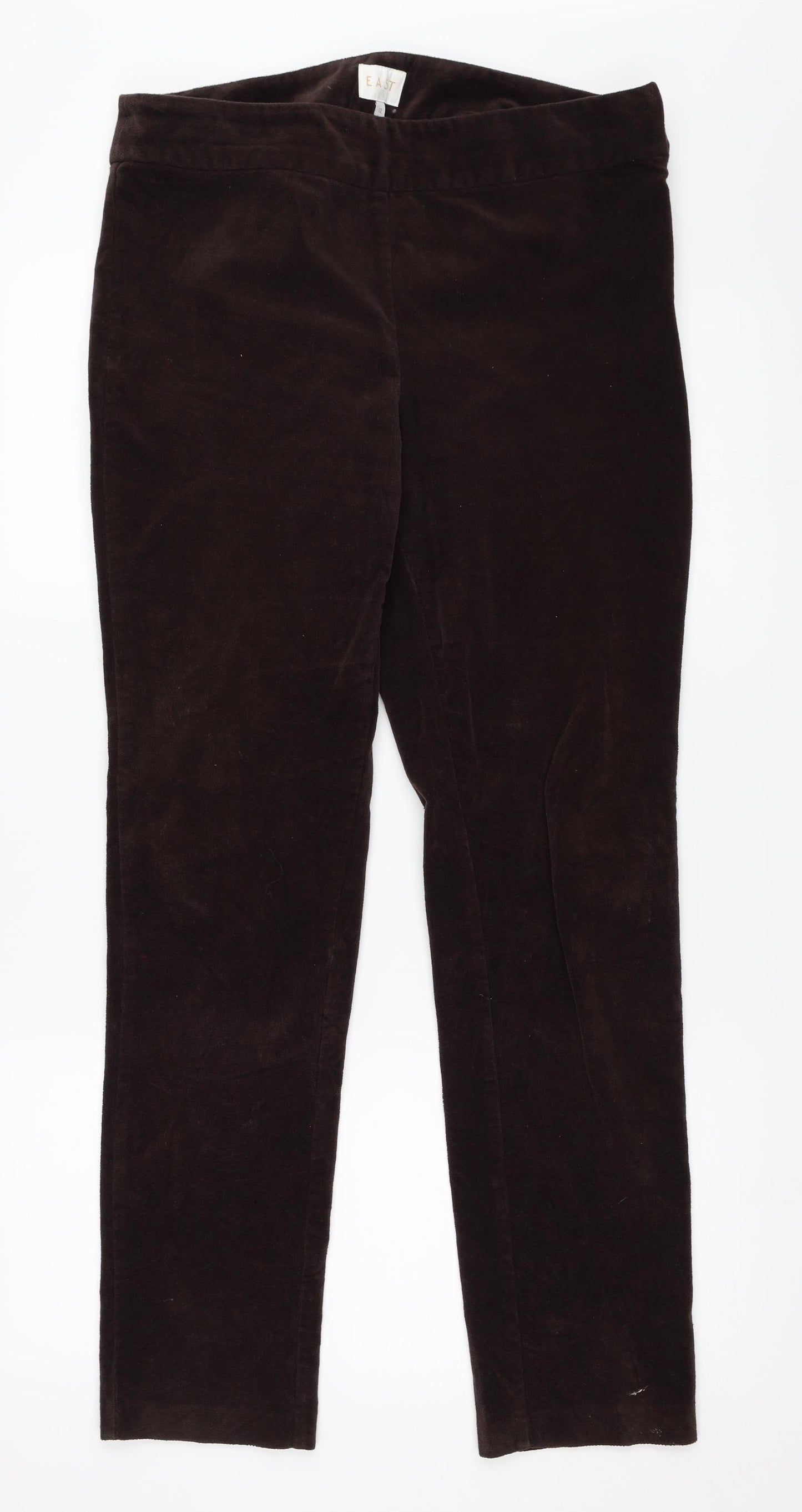 EAST Womens Brown   Trousers  Size 12 L29.5 in