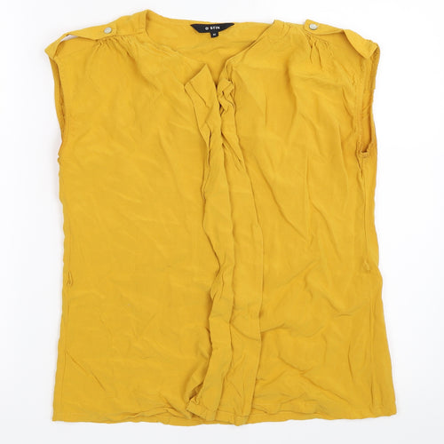 O STIN Womens Yellow   Basic Blouse Size M