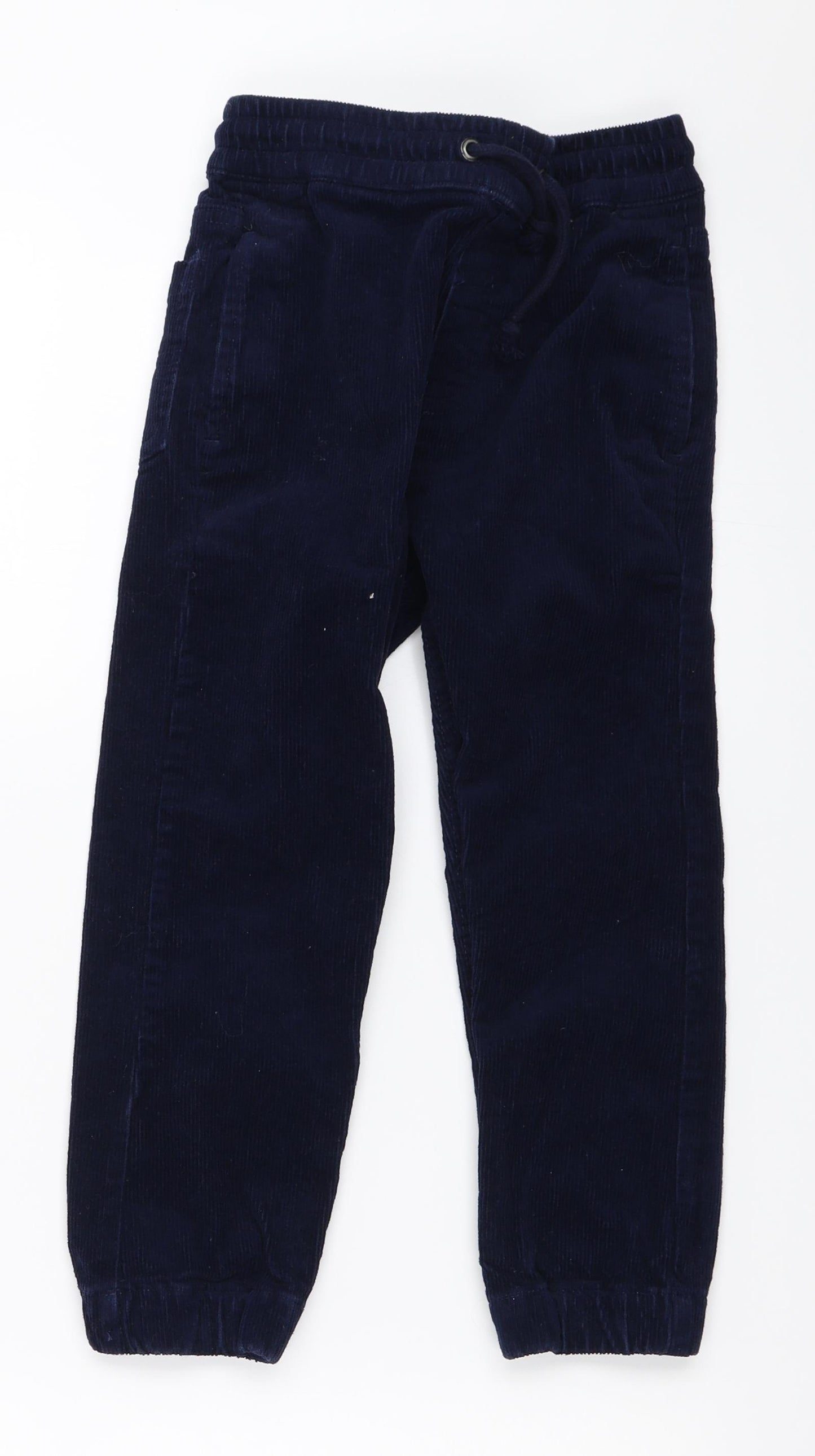 John Lewis Boys Blue  Corduroy Jogger Trousers Size 5 Years