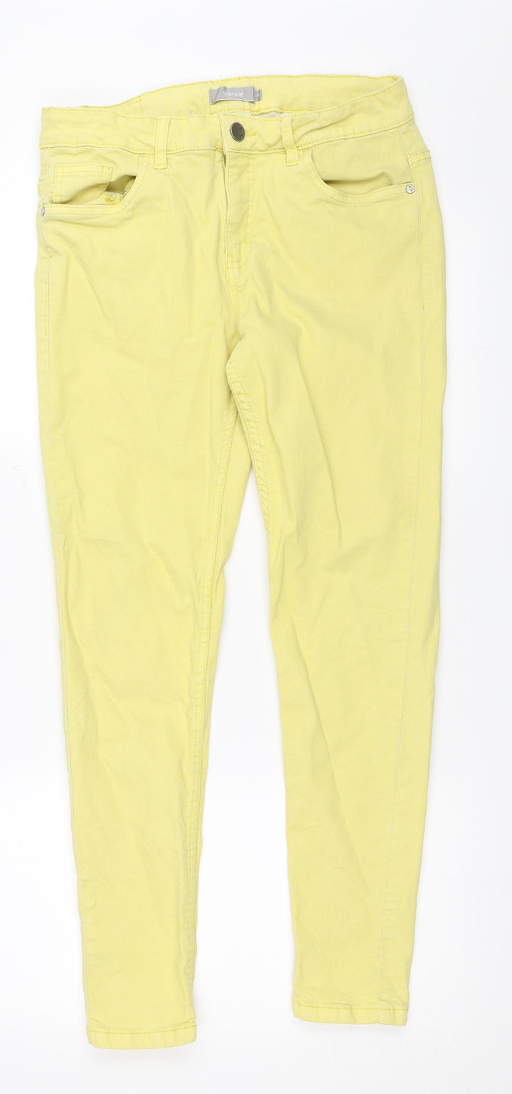 Fransa Womens Yellow Skinny Jeans Size 40 L27 in