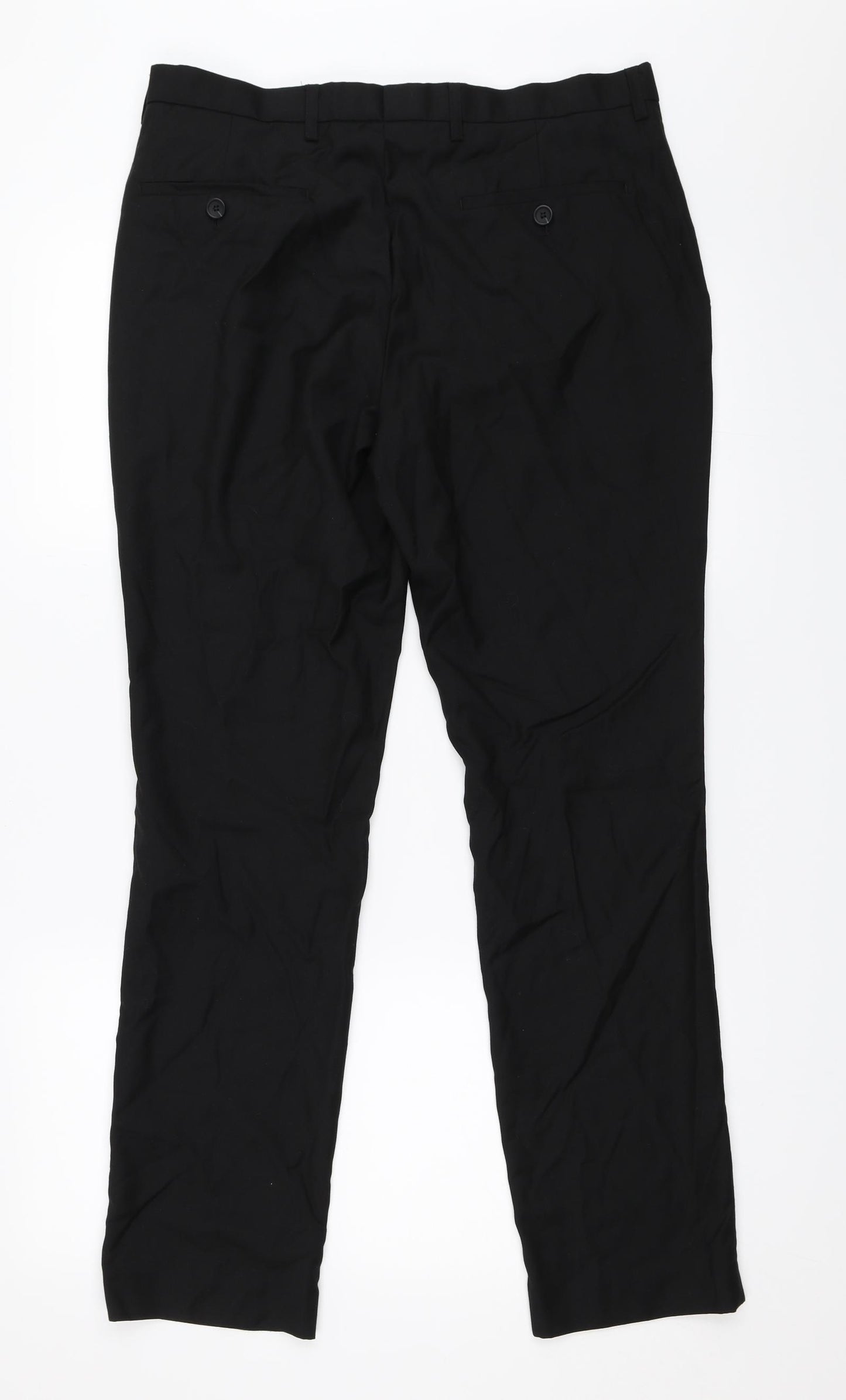 Burton Mens Black   Trousers  Size 32 in L31 in
