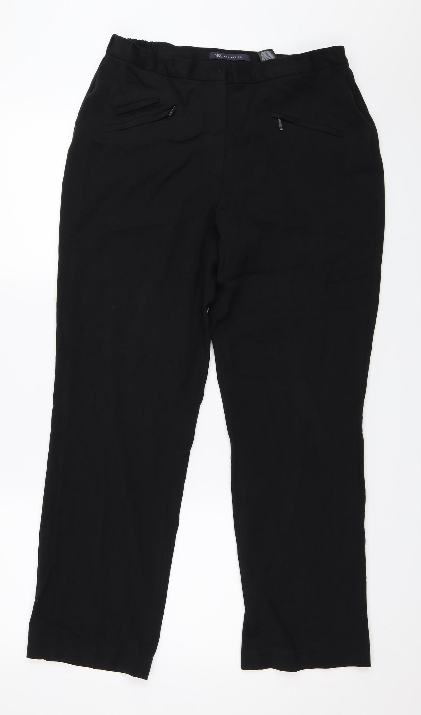 Marks and Spencer Womens Black   Trousers  Size 12 L28 in