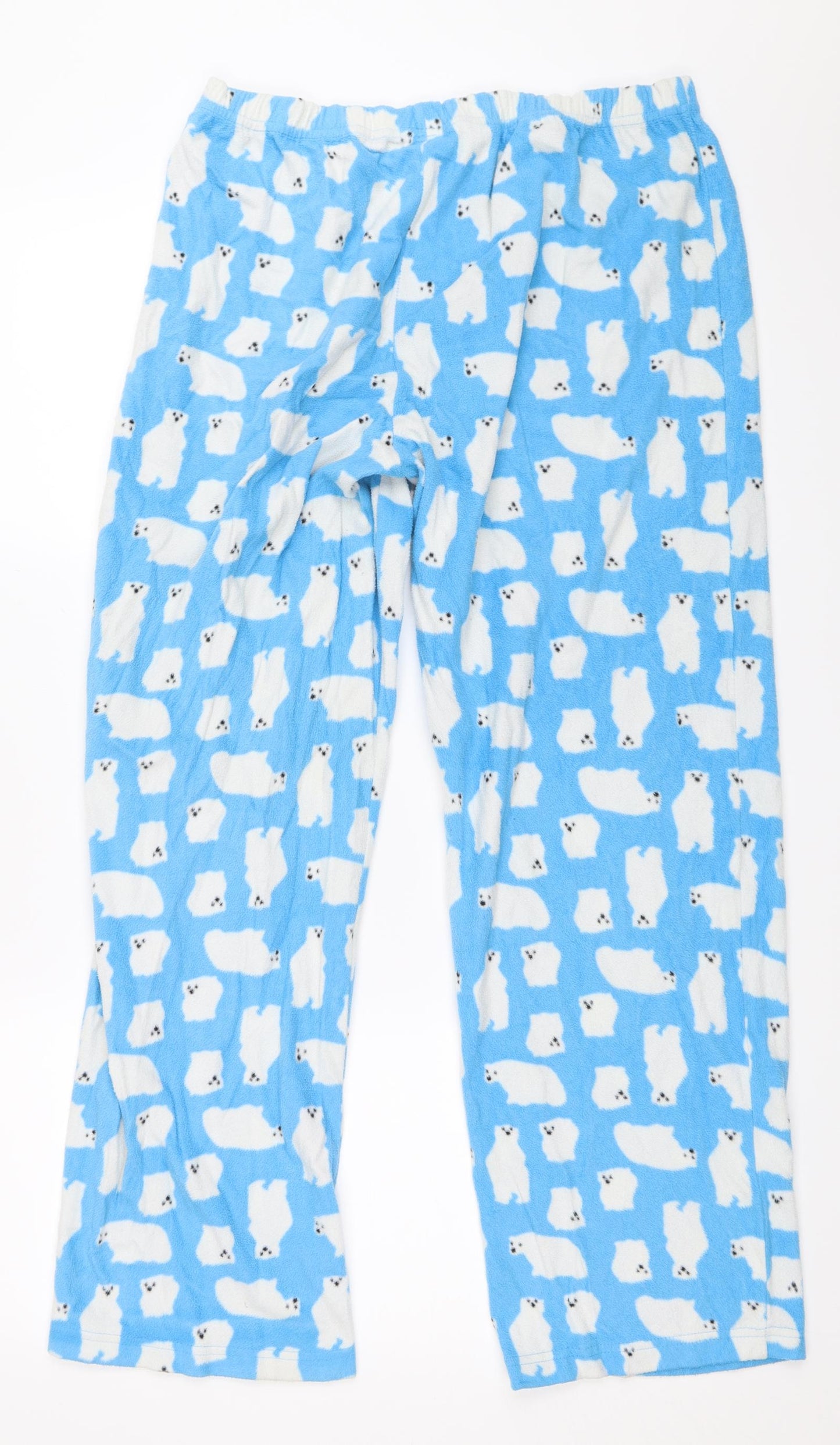 Matalan Womens Blue Solid  Top Pyjama Pants Size 12  - polar bear