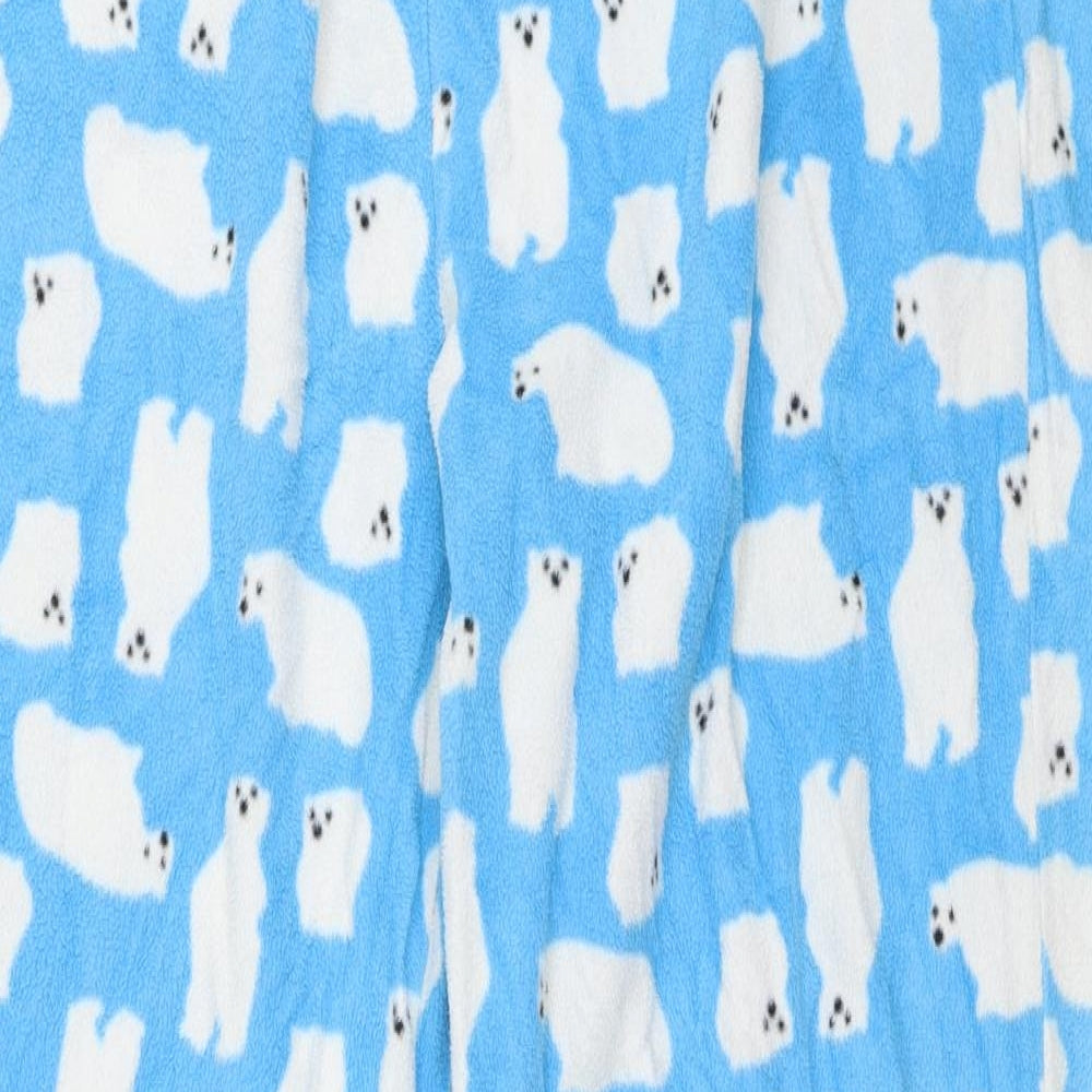 Matalan Womens Blue Solid  Top Pyjama Pants Size 12  - polar bear