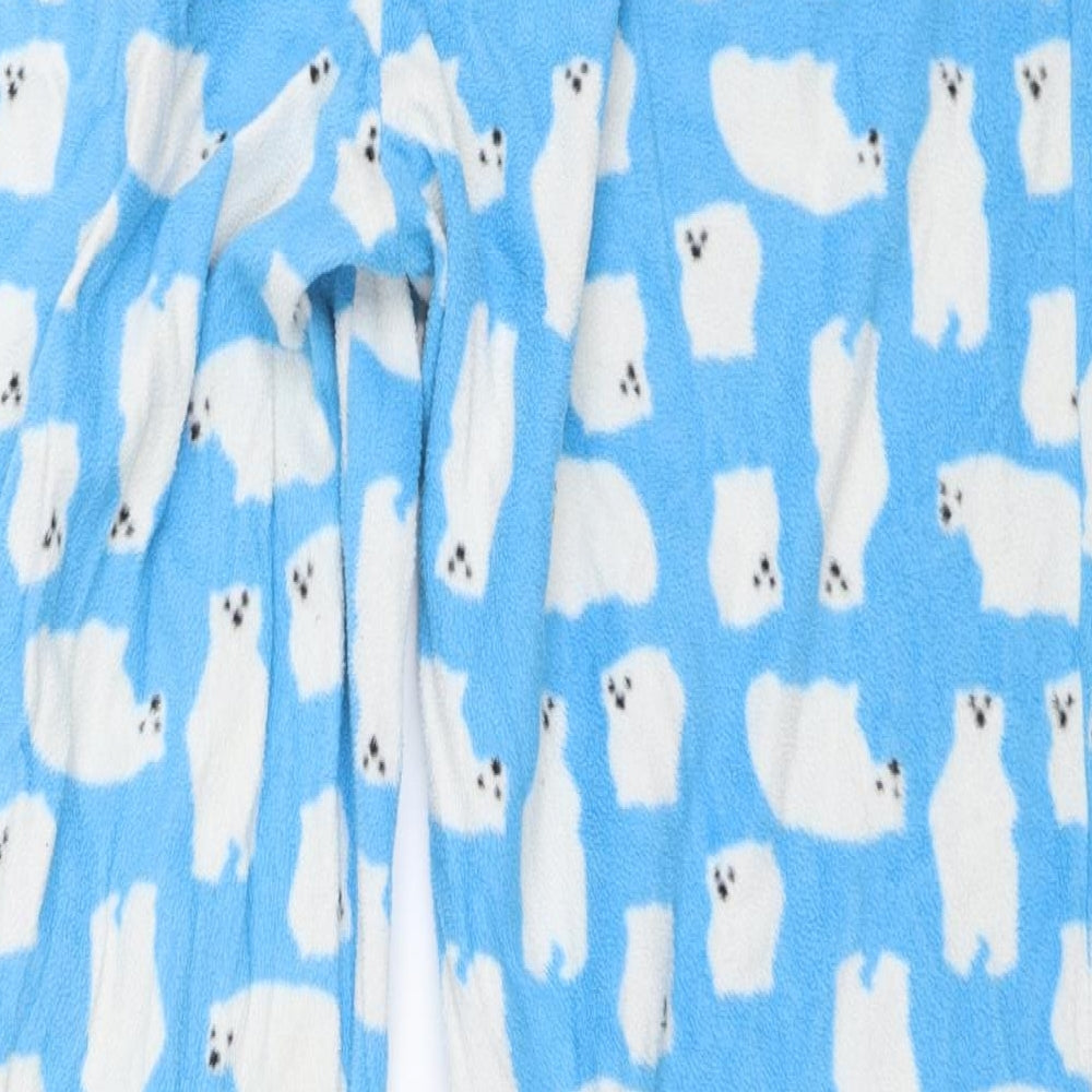Matalan Womens Blue Solid  Top Pyjama Pants Size 12  - polar bear