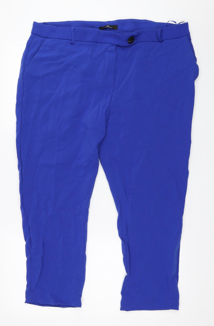 NEXT Womens Blue Capri Trousers Size 38 in L25 in