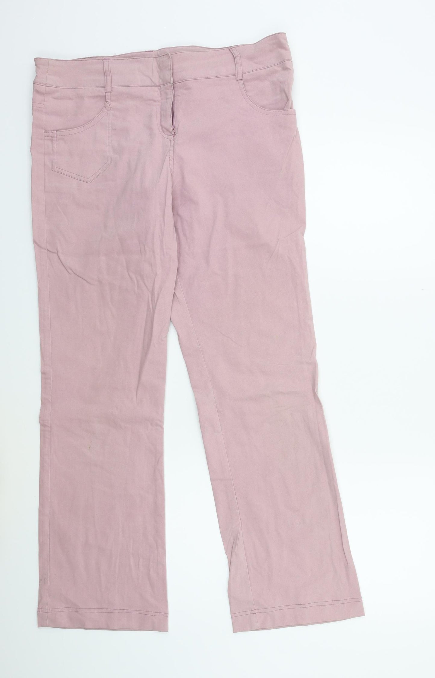 New Look Womens Pink   Trousers  Size 14 L28 in