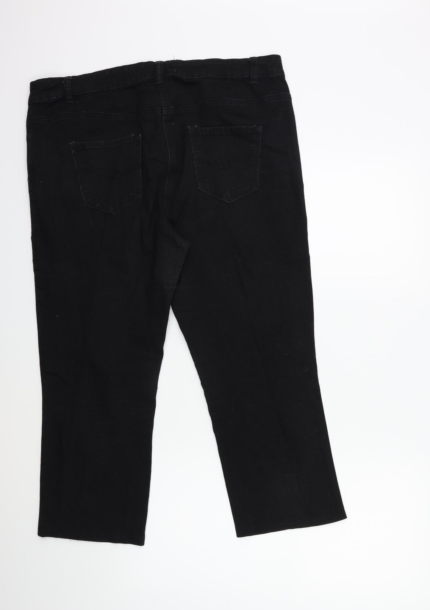 TU Womens Black  Denim Cropped Jeans Size 18 L22 in