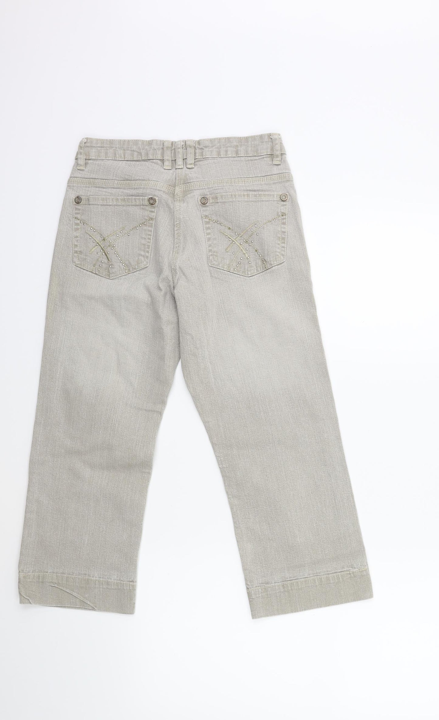 Cherokee Womens Beige  Denim Cropped Jeans Size 10 L21 in