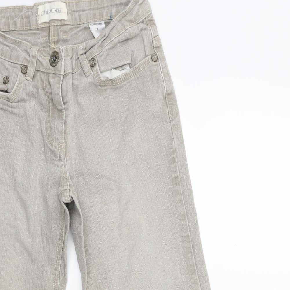 Cherokee Womens Beige  Denim Cropped Jeans Size 10 L21 in