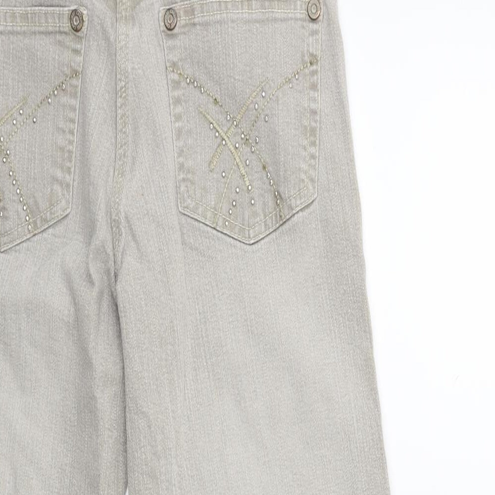 Cherokee Womens Beige  Denim Cropped Jeans Size 10 L21 in