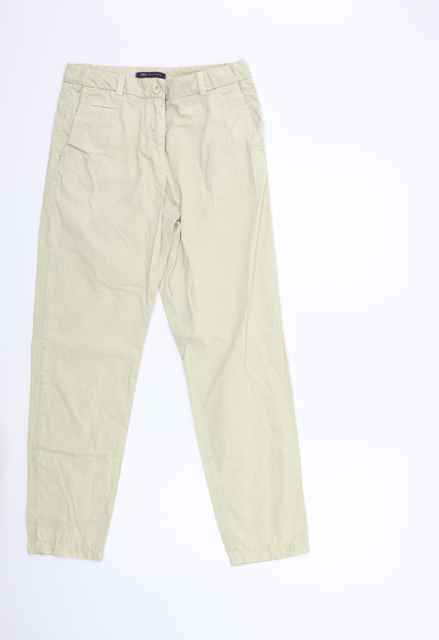 Marks and Spencer Womens Beige   Cargo Trousers Size 10 L28 in
