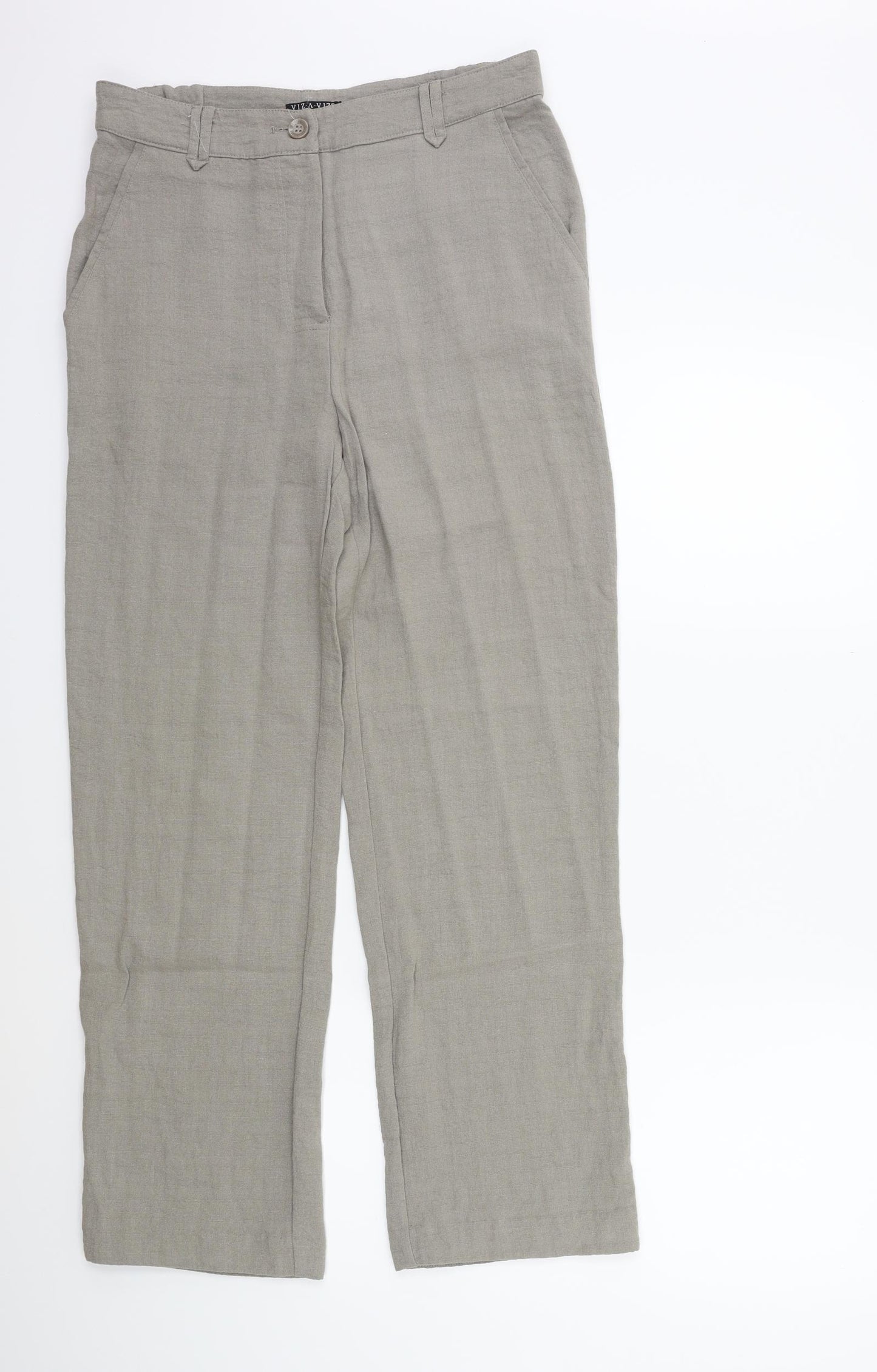 Viz a Viz Womens Grey   Trousers  Size 8 L29 in
