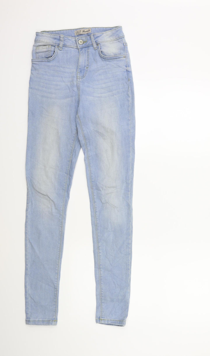 Denim & Co. Womens Blue Denim Skinny Jeans Size 6 L30 in