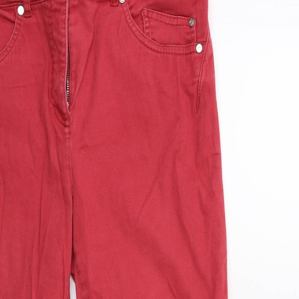 Robell Womens Pink  Denim Cropped Jeans Size 14 L21 in