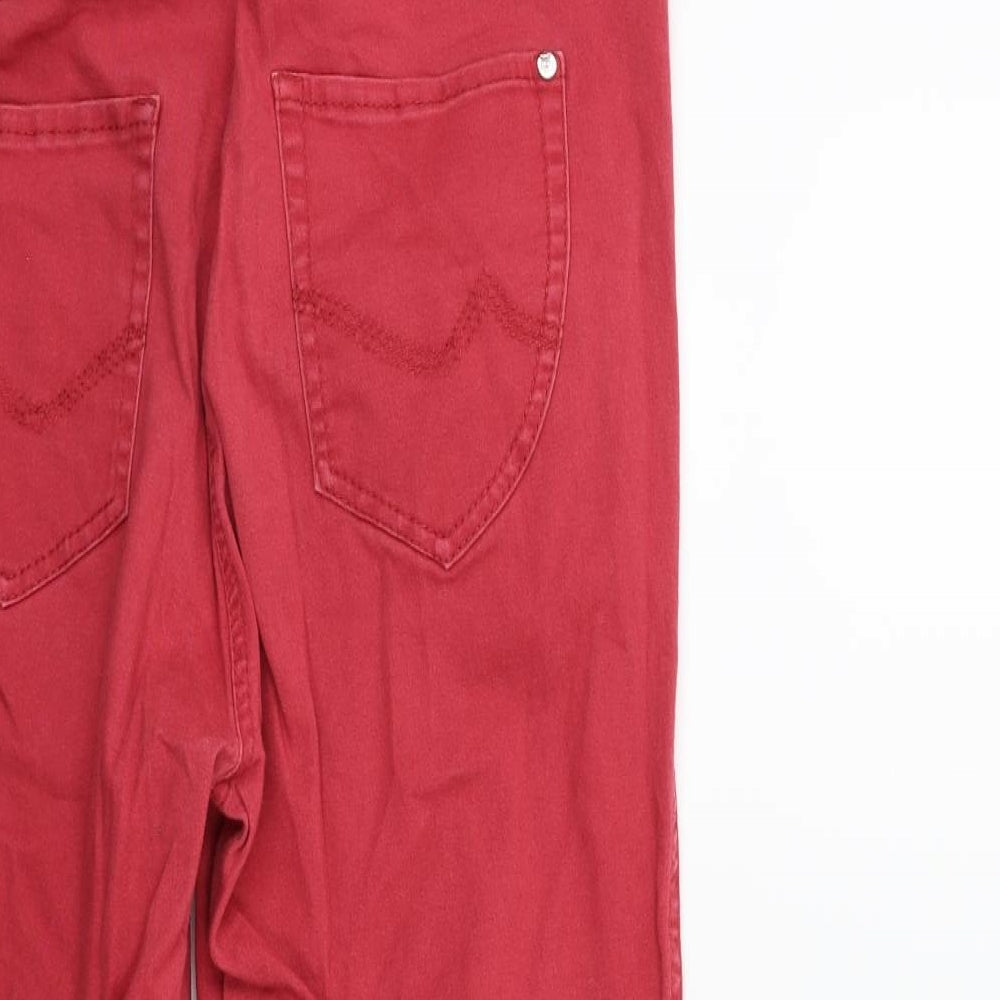 Robell Womens Pink  Denim Cropped Jeans Size 14 L21 in