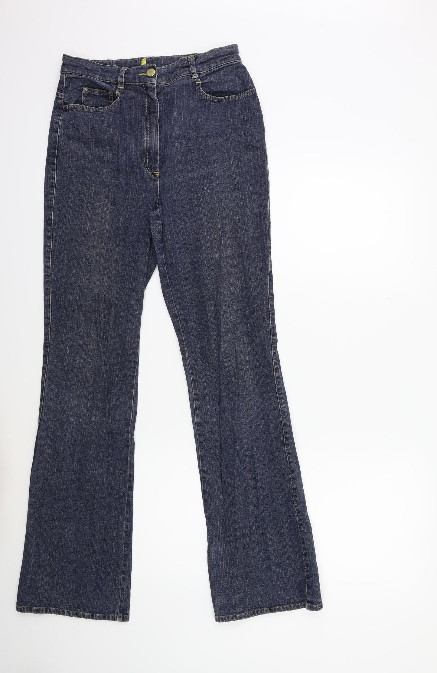 Preworn Womens Blue  Denim Flared Jeans Size 10 L31 in